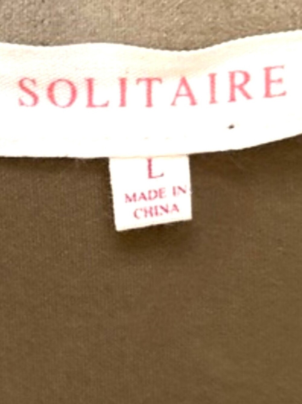 Solitaire Sage Green Faux Suede Belted Blazer Jacket Puff Sleeve Button Front LG - Picture 15 of 16